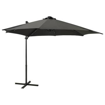 Cantilever Umbrella with LED Lights - 300 cm Anthracite