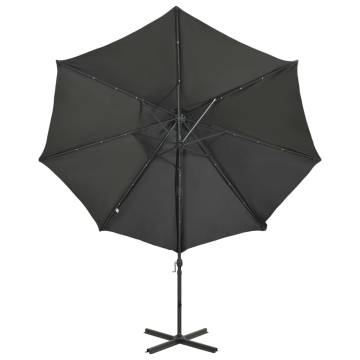 Cantilever Umbrella with LED Lights - 300 cm Anthracite