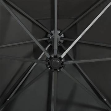 Cantilever Umbrella with LED Lights - 300 cm Anthracite