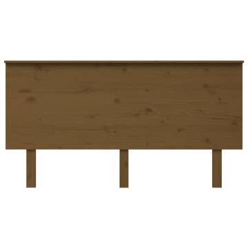 Stylish Honey Brown Bed Headboard - Solid Pine Wood