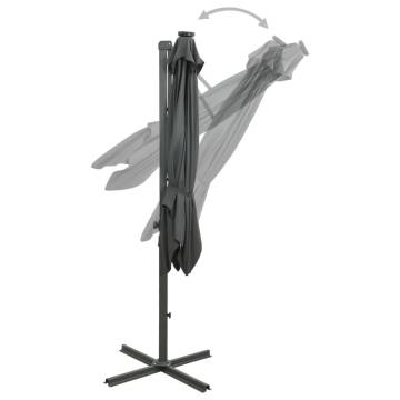 Cantilever Umbrella with LED Lights - 300 cm Anthracite