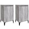 Stylish Grey Sonoma Bedside Cabinets - 2 pcs for Modern Interiors