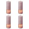 Bolsius Rustic Pillar Candles Shine 4 pcs - Ash Rose | HipoMarket