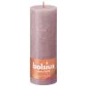 Bolsius Rustic Pillar Candles Shine 4 pcs - Ash Rose | HipoMarket