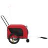 Pet Bike Trailer - Red & Black Oxford Fabric | HipoMarket UK