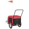 Pet Bike Trailer - Red & Black Oxford Fabric | HipoMarket UK