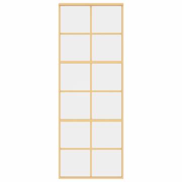 Sliding Door Gold 76x205 cm - Clear ESG Glass & Aluminium