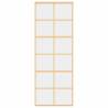 Sliding Door Gold 76x205 cm - Clear ESG Glass & Aluminium