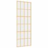 Sliding Door Gold 76x205 cm - Clear Glass & Aluminium