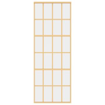 Sliding Door Gold 76x205 cm - Clear Glass & Aluminium