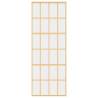 Sliding Door Gold 76x205 cm - Clear Glass & Aluminium