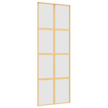 Gold Sliding Door 76x205 cm Frosted ESG Glass & Aluminium