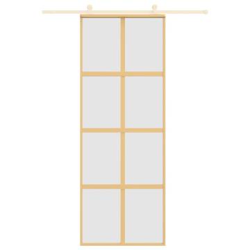 Gold Sliding Door 76x205 cm Frosted ESG Glass & Aluminium