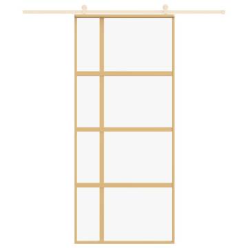 Sliding Door Gold 90x205 cm - Modern ESG Glass & Aluminium