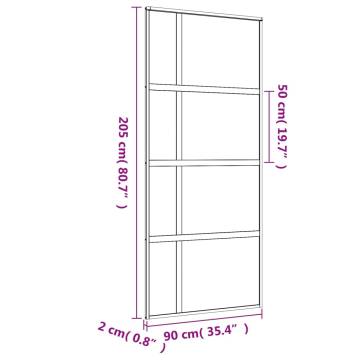 Sliding Door Gold 90x205 cm - Modern ESG Glass & Aluminium