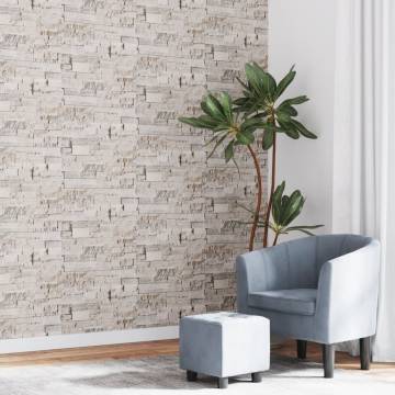 3D Cream Stone Look Wallpaper | Hipomarket UK