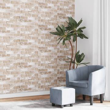 3D Brown Brick Pattern Wallpaper | Stylish Wall Decor