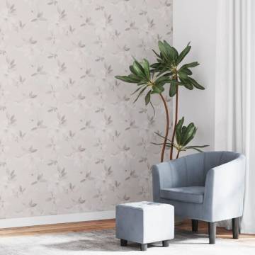 3D Flower Pattern Wallpaper - Grey Design for Your Home