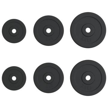 30 kg Cast Iron Weight Plates Set - 6 Pieces for Strength Training