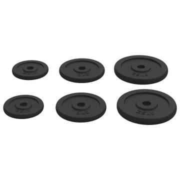 30 kg Cast Iron Weight Plates Set - 6 Pieces for Strength Training