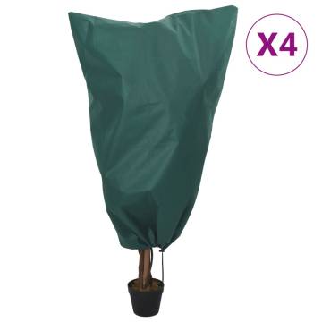 Plant Fleece Covers with Drawstring - 4 pcs | Hipomarket