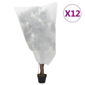 Plant Fleece Covers - 12 Pcs with Drawstring Protection