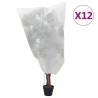 Plant Fleece Covers with Drawstring 12 pcs 70 g/m² 0.8x1.2 m Colour white Size 0.8 x 1.2 m Quantity in Package 12 