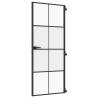 Interior Door Slim Black 83x201.5 cm - Tempered Glass & Aluminium