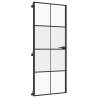 Interior Door Slim Black 83x201.5 cm - Tempered Glass & Aluminium