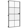 Interior Door Slim Black 102.5x201.5 cm Tempered Glass & Aluminium