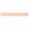 Wall Shelf 80x10x4 cm - Untreated Solid Oak Wood | HipoMarket