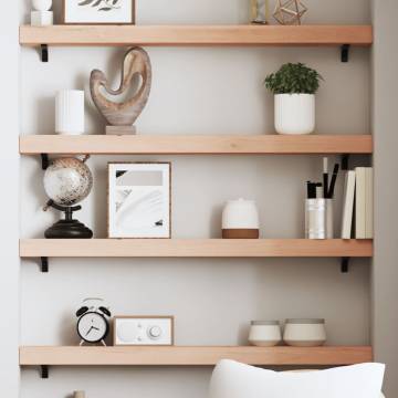 Wall Shelf 100x10x6 cm - Untreated Solid Wood Oak