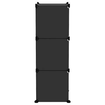 Storage Cube Organiser with 6 Cubes - Black PP | HipoMarket