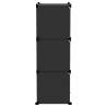 Storage Cube Organiser with 6 Cubes - Black PP | HipoMarket