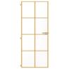 Stylish Slim Golden Interior Door with Tempered Glass - 83x201.5cm