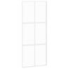 Sliding Door White 90x205 cm - Tempered Glass & Aluminium