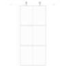 Sliding Door White 90x205 cm - Tempered Glass & Aluminium