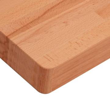 Solid Wood Beech Bathroom Countertop 100x50x4 cm - Hipomarket