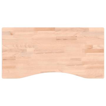 Solid Wood Beech Desk Top 80x(36-40)x2.5 cm - Hipomarket