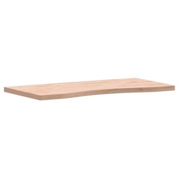 Solid Wood Beech Desk Top 80x(36-40)x2.5 cm - Hipomarket