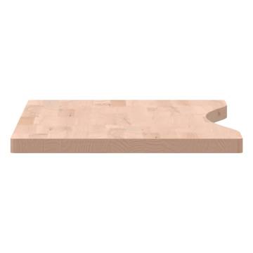 Solid Wood Beech Desk Top 80x(36-40)x2.5 cm - Hipomarket