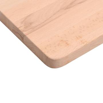 Solid Wood Beech Desk Top 80x(36-40)x2.5 cm - Hipomarket