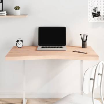 Solid Beech Wood Desk Top 100x(55-60)x4 cm | HipoMarket