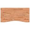 Solid Beech Wood Desk Top 110x(50-55)x1.5 cm - Hipomarket