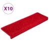 Red Stair Mats 10 Pcs - Non-Slip and Washable | HipoMarket