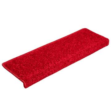 Red Stair Mats 10 Pcs - Non-Slip and Washable | HipoMarket