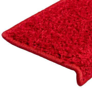 Red Stair Mats 10 Pcs - Non-Slip and Washable | HipoMarket