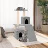 Cat Tree with Sisal Scratching Posts - Light Grey 82 cm