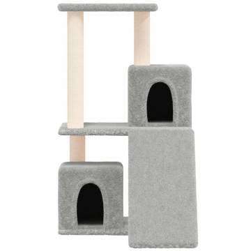 Cat Tree with Sisal Scratching Posts - Light Grey 82 cm