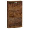 Shoe Cabinet Smoked Oak 59x17x108 cm | Stylish Storage Solution